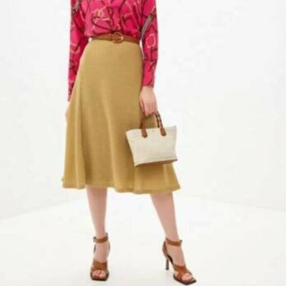 Lauren Ralph Lauren Dresses & Skirts - Ralph Lauren Gold Sparkle Skirt Women's Size L Gold Shimmer Holiday Wedding
